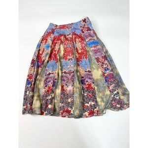 Hemant & Nandita Anthropologie Skirt Womens Small Floral Paneled Midi Ladies